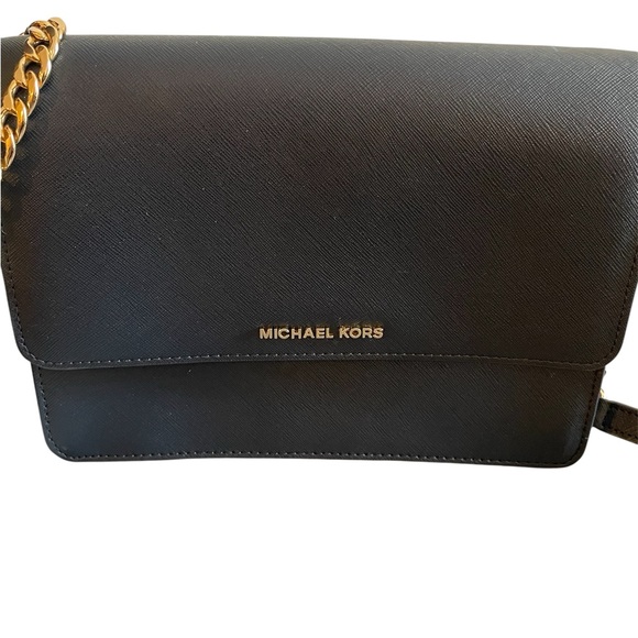Michael Kors Handbags - Michael Kors Navy Leather Shoulder Bag